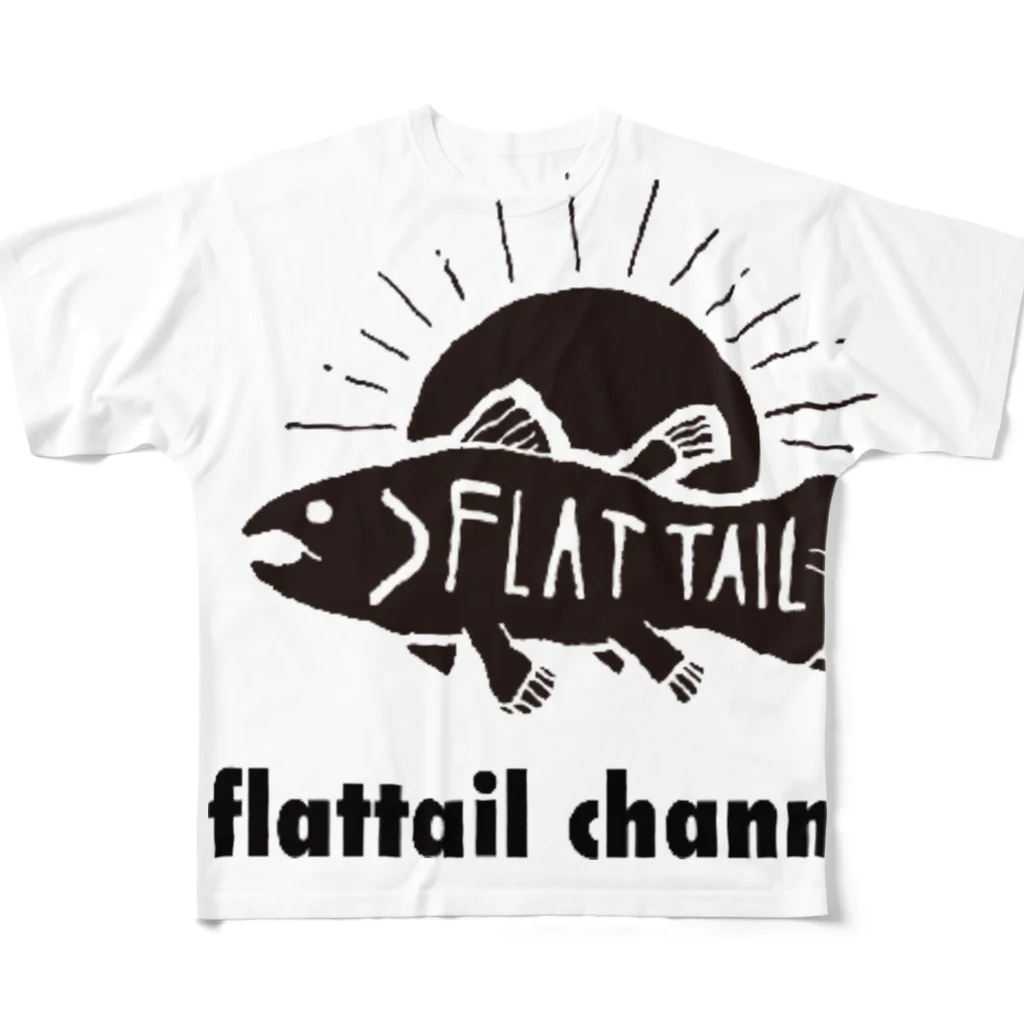 flattailのflattail channel フルグラフィックTシャツ