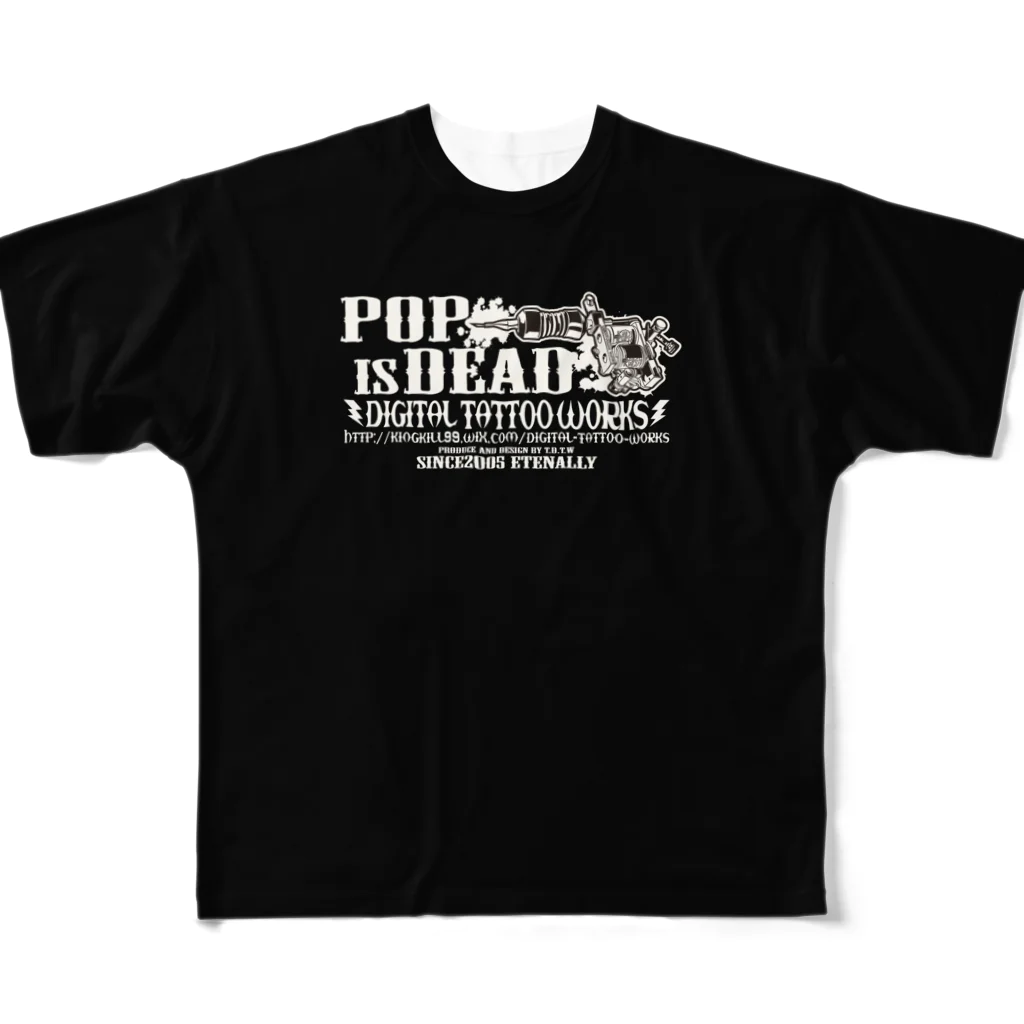 DIGITAL TATTOO WORKS/sickのSQUAREPACK13 TRIBE SKLETONS All-Over Print T-Shirt