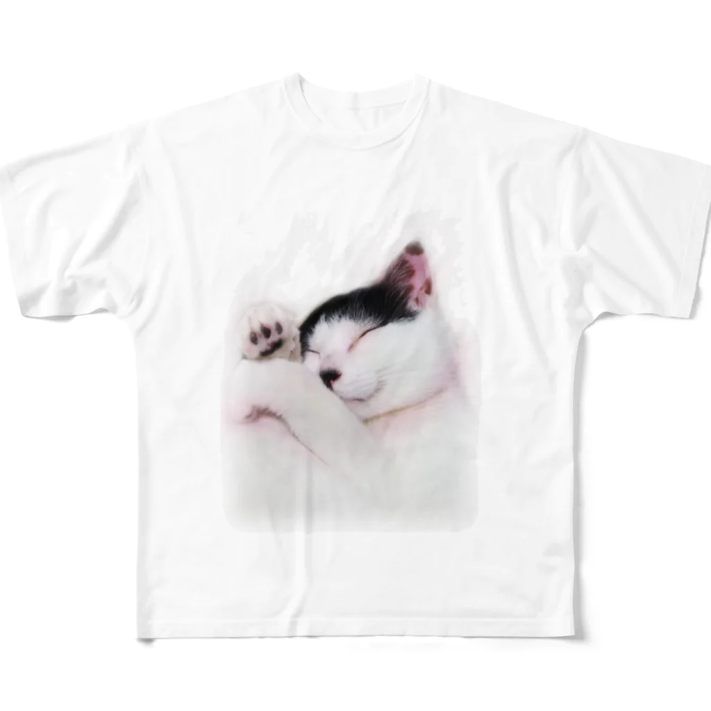 nyanbowのにゃん太 フルグラフィックTシャツ