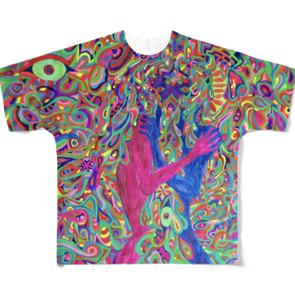 諾胆王のオンライン闇市のdual nature All-Over Print T-Shirt