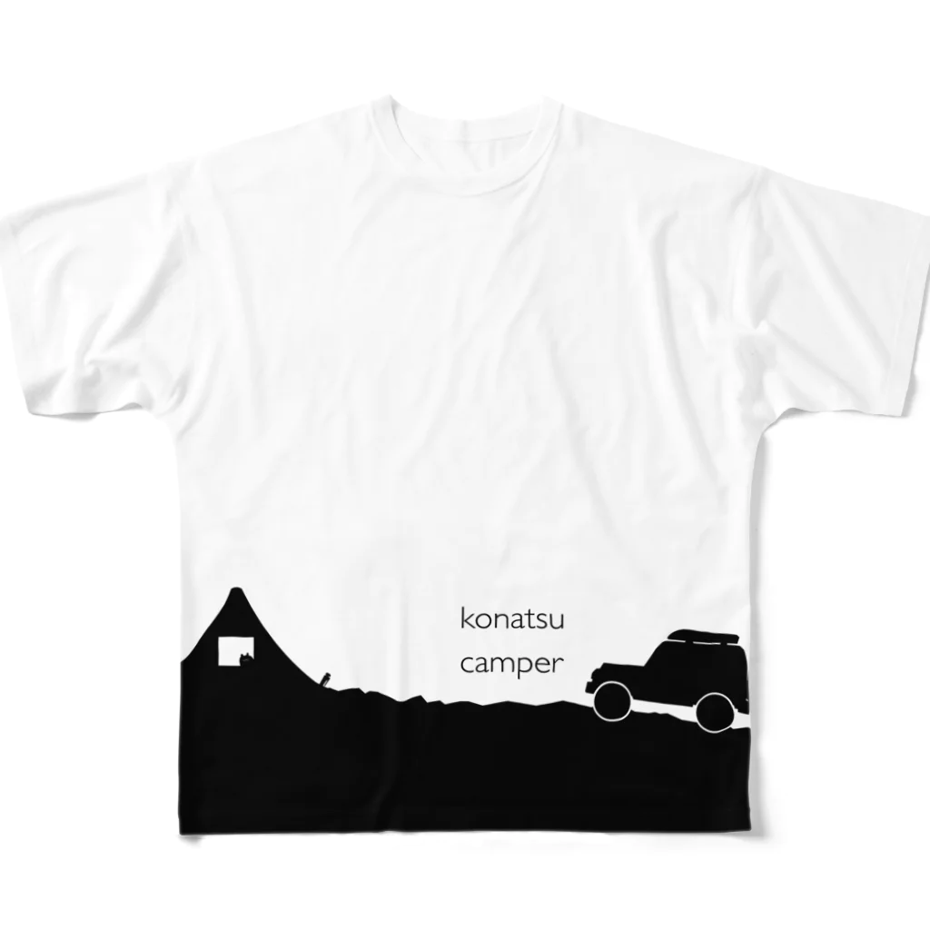 konatsu_campのkonatsu Tシャツ　ヘッダーdesign 풀그래픽 티셔츠