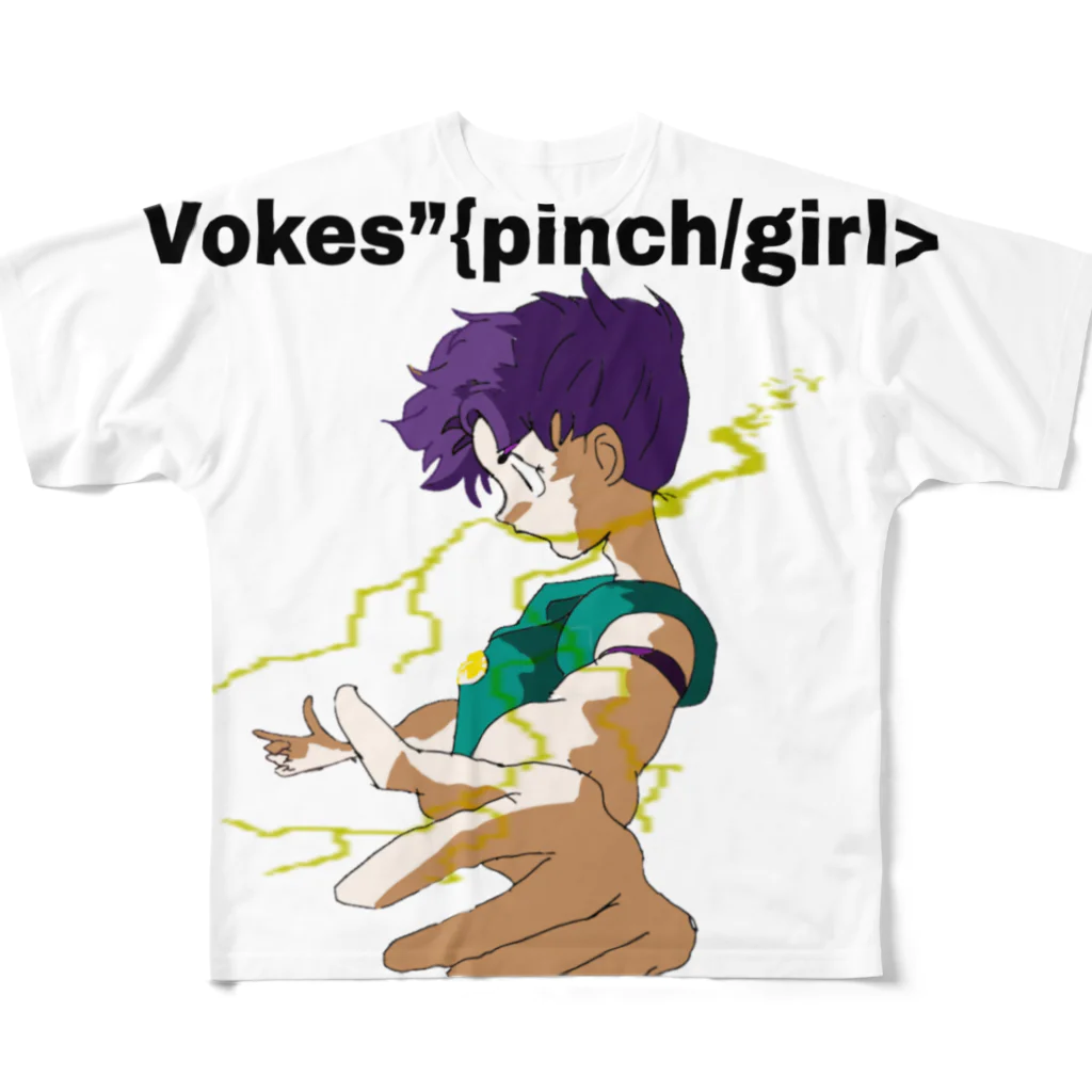 𝐕𝐨𝐤𝐞𝐬の【Vokes】{pinch/girl> All-Over Print T-Shirt