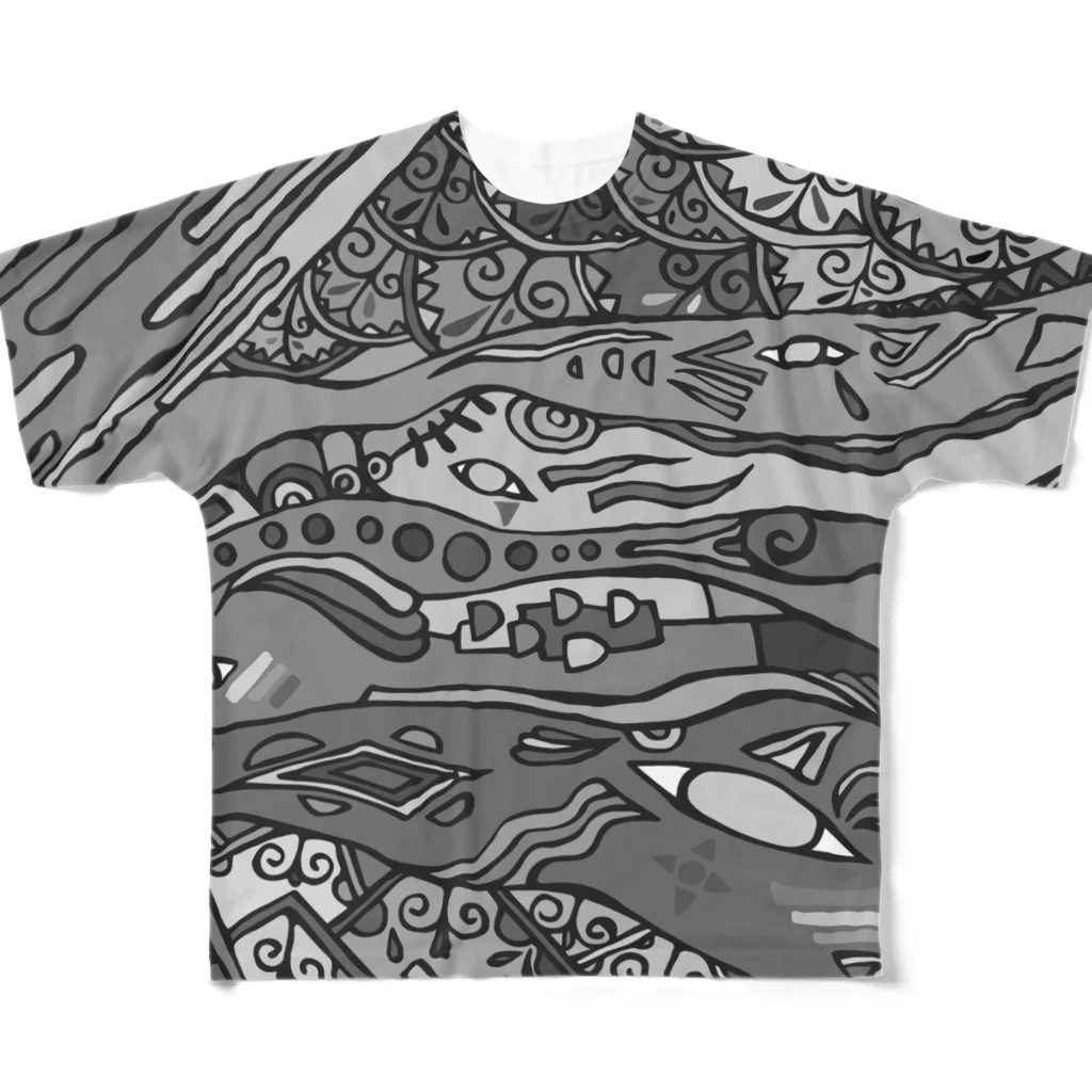 ibashiyo_suzuriのibashiyo T 004 mono フルグラフィックTシャツ