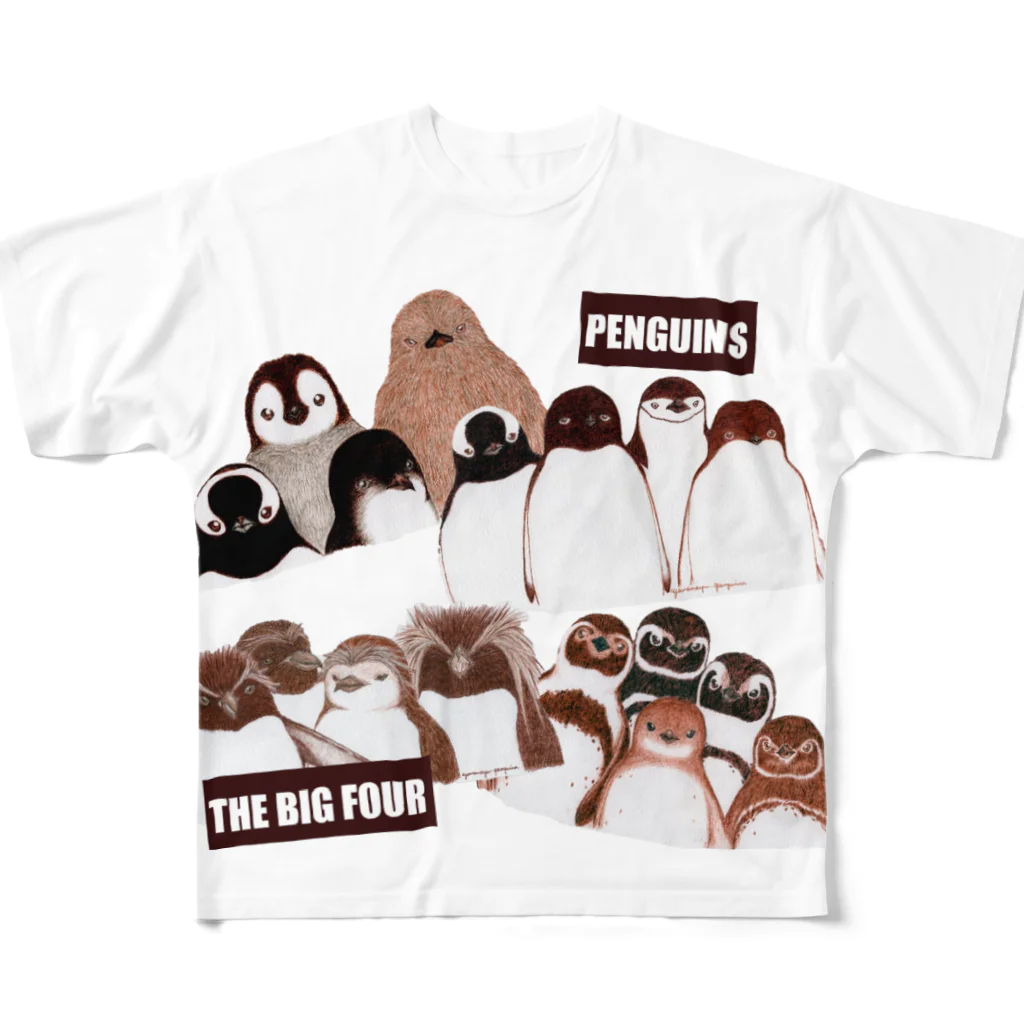 ヤママユ(ヤママユ・ペンギイナ)のPENGUINS THE BIG FOUR LIVE! All-Over Print T-Shirt