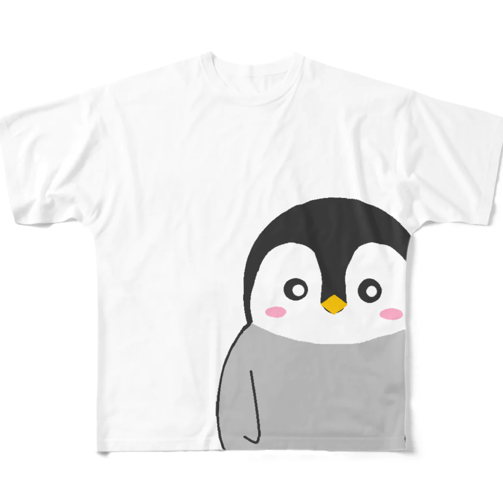 tmh_mrrのペンギン赤ちゃん フルグラフィックTシャツ