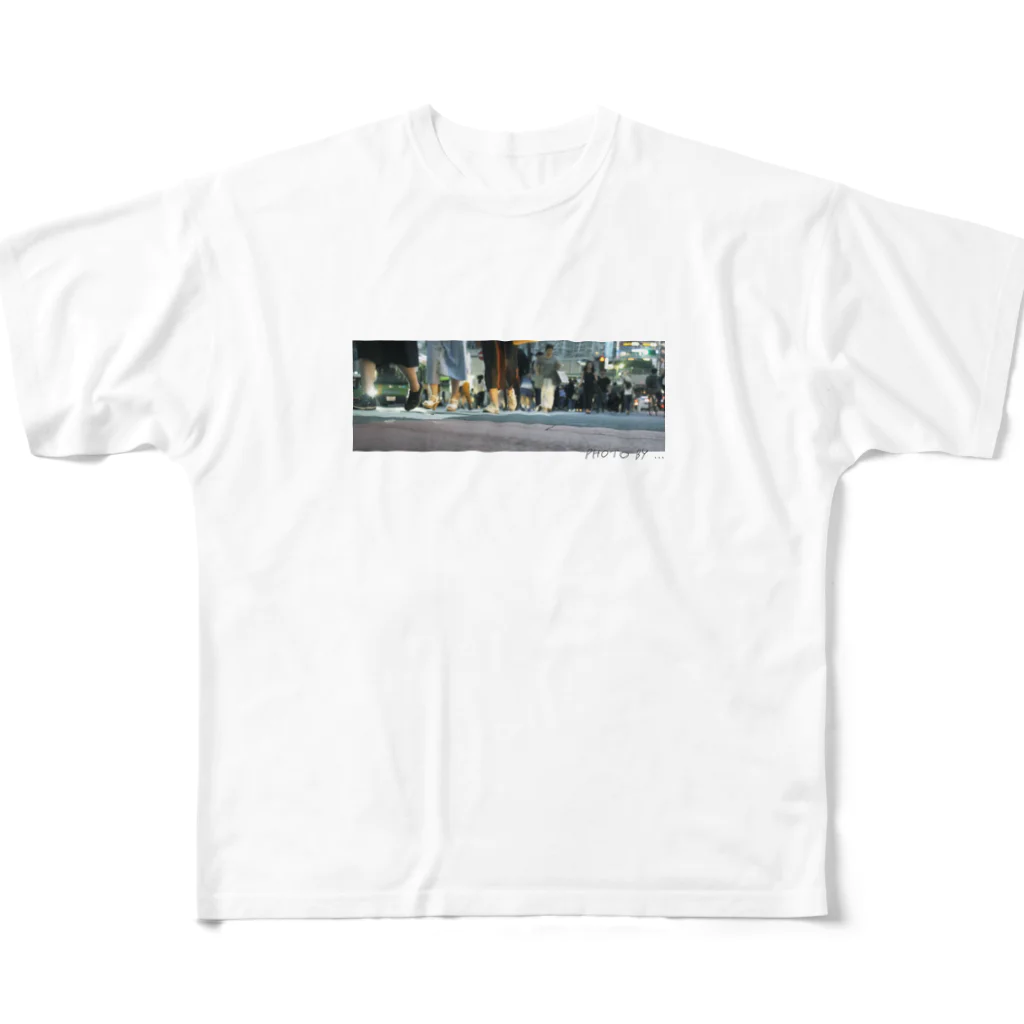 セロトニンの足元シリーズ　渋谷編 All-Over Print T-Shirt