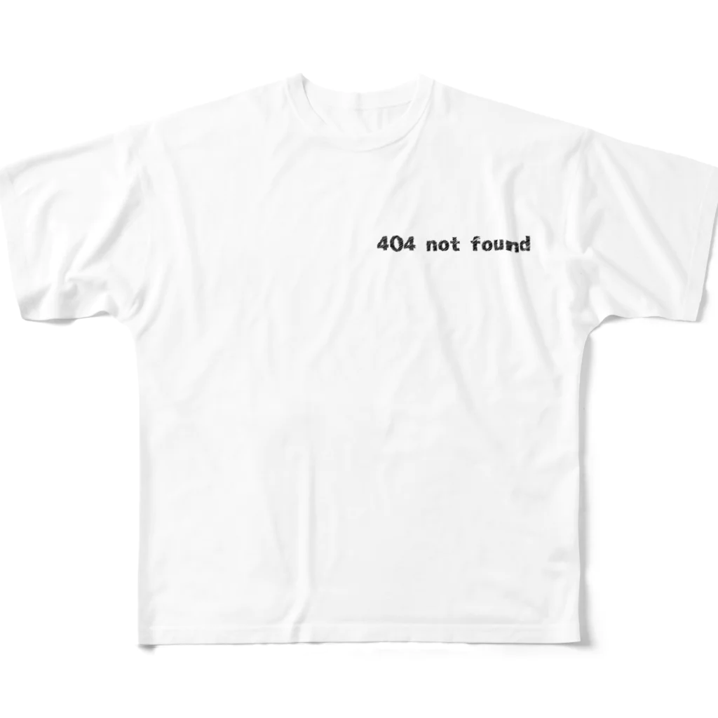 yesnoの404 not found フルグラフィックTシャツ