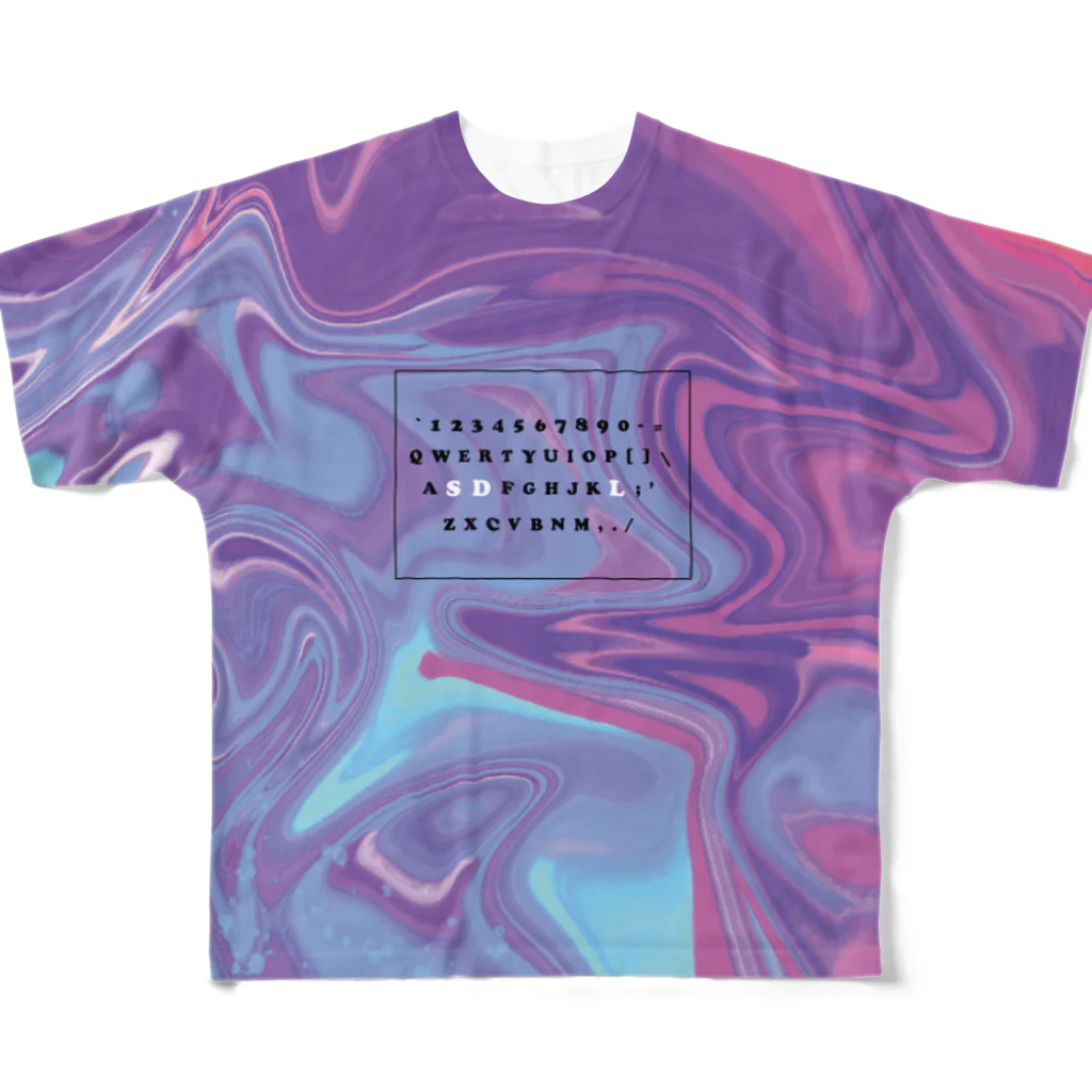 #420商店のLSD Keyboard All-Over Print T-Shirt