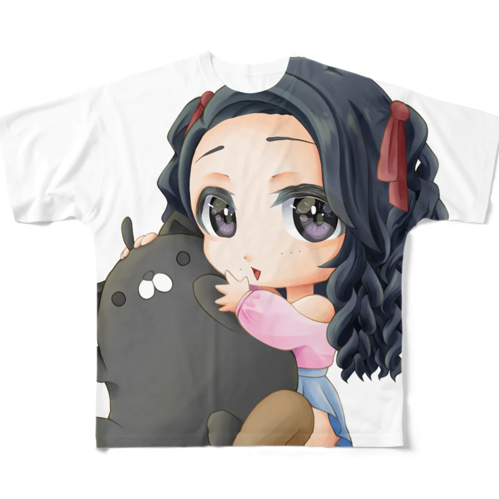 山田リティの二次元あたいフルグラフィックリTシャツ All-Over Print T-Shirt