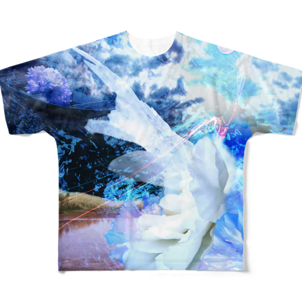 suparnaの牡丹の夢　moon フルグラフィックTシャツ