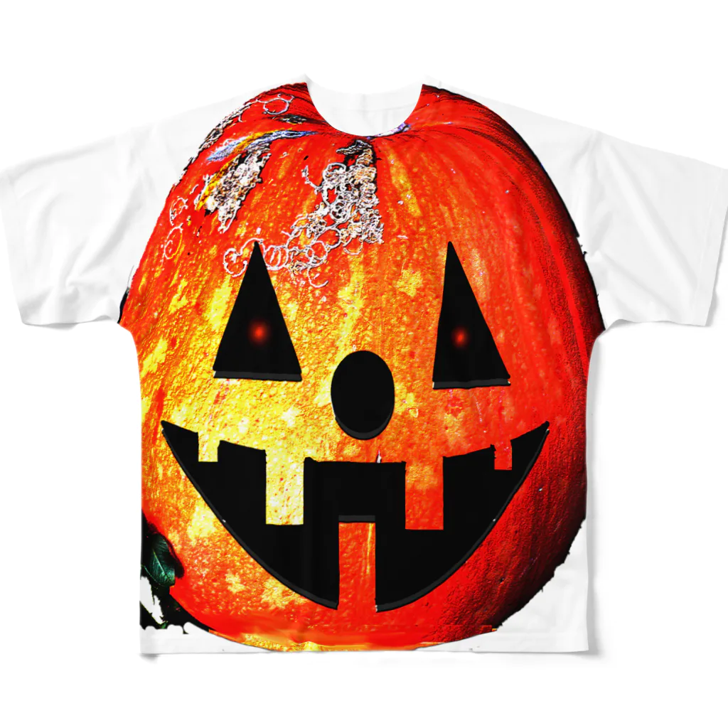 アズペイントの今頃ハロィンかぼちゃ フルグラフィックTシャツ