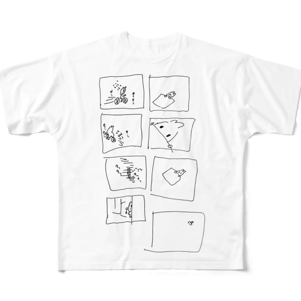 datsuoのエビくんの漫画Tしゃつ フルグラフィックTシャツ