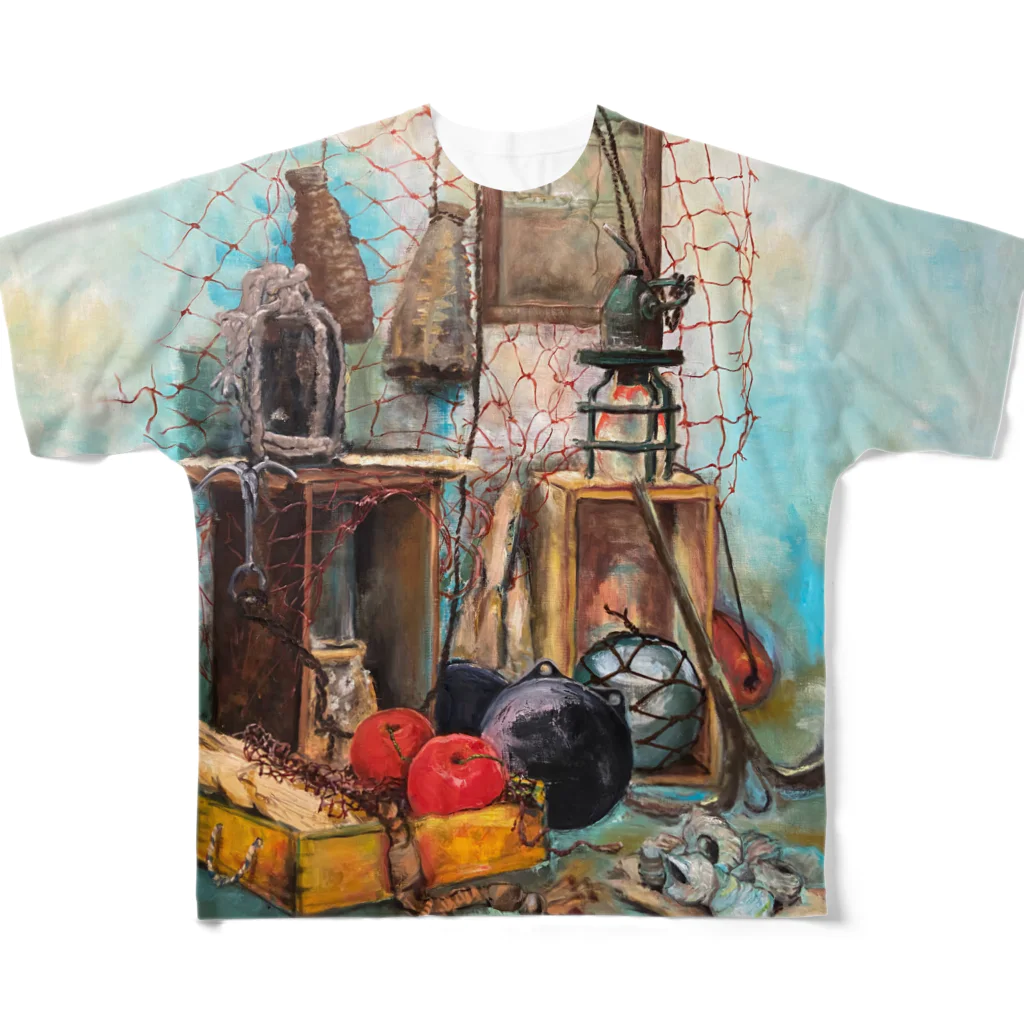 エソラコトの漁師タイム All-Over Print T-Shirt