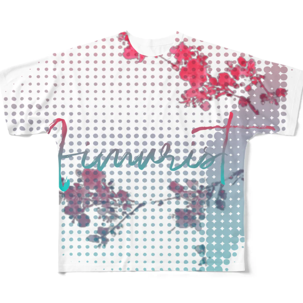 Aimurist のキューブ　花 フルグラフィックTシャツ