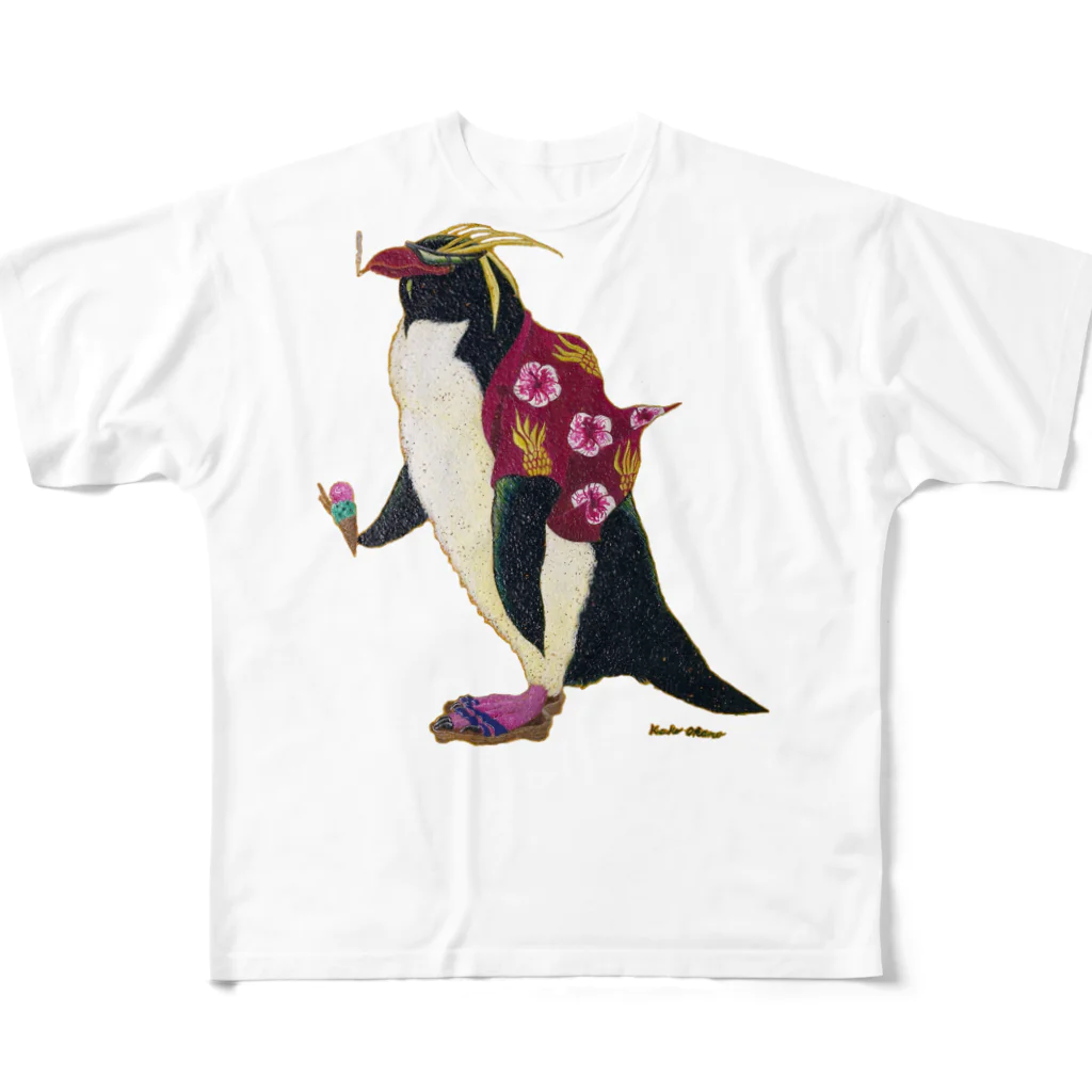 okanoxnekoのPENGUIN フルグラフィックTシャツ