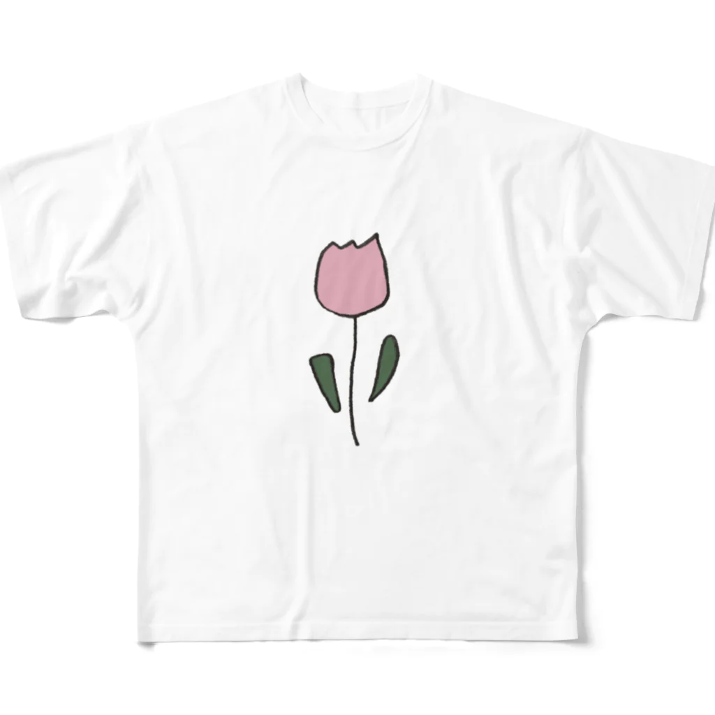 rilybiiのpink tulip All-Over Print T-Shirt