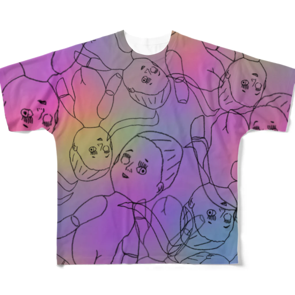 がらぱごす神社の好きすぎる All-Over Print T-Shirt