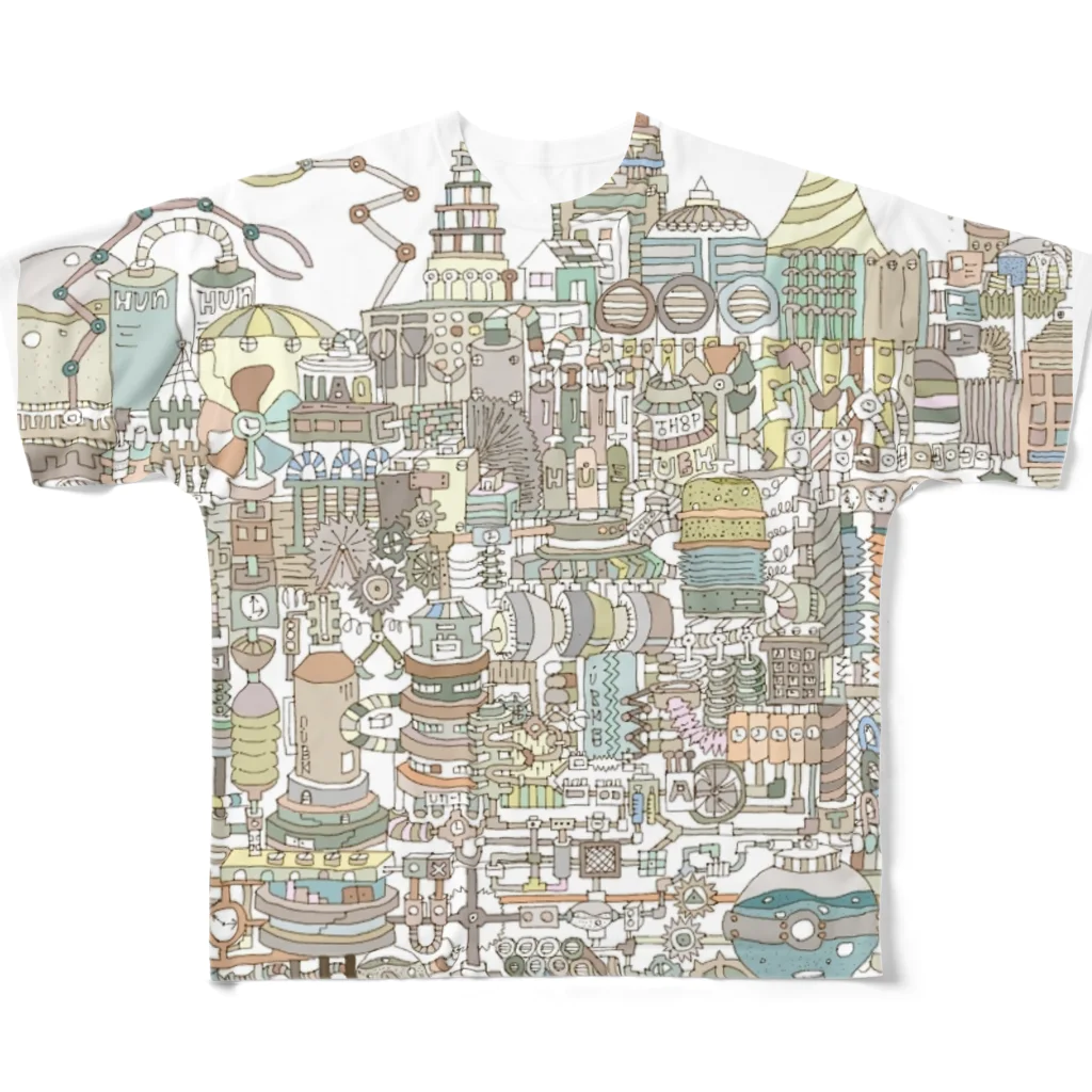 nanalo_olの自動発展都市 All-Over Print T-Shirt