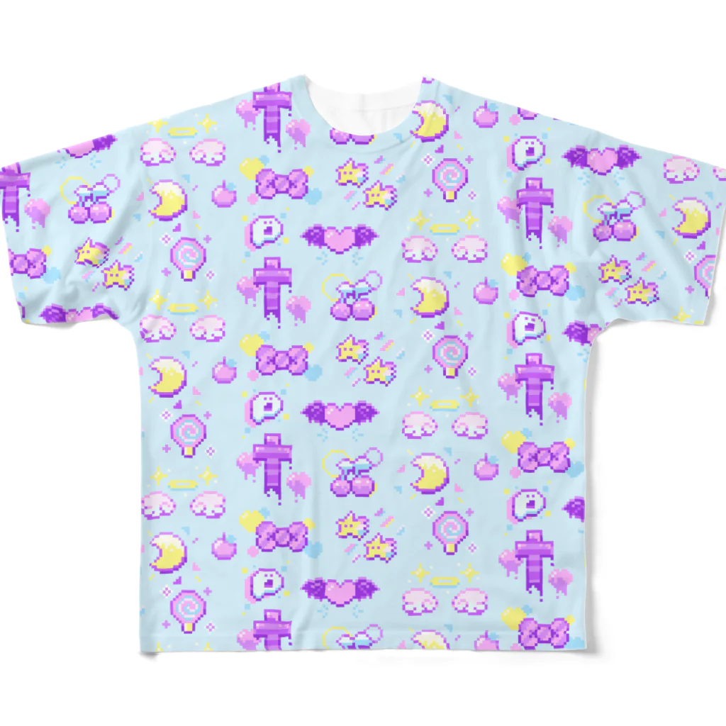 ヌンのファンシー8BITものぐらむ All-Over Print T-Shirt