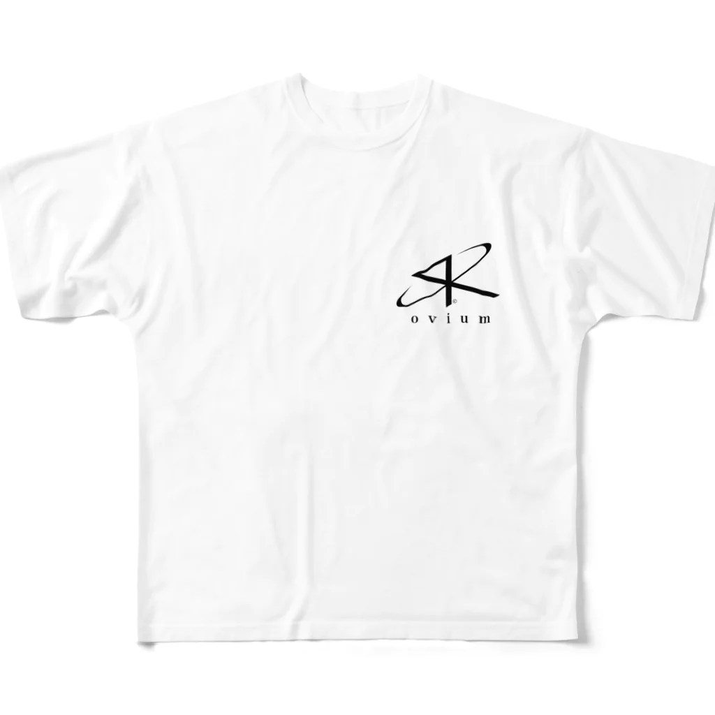 えすけとおびうむのSK ovium 黒ロゴ All-Over Print T-Shirt
