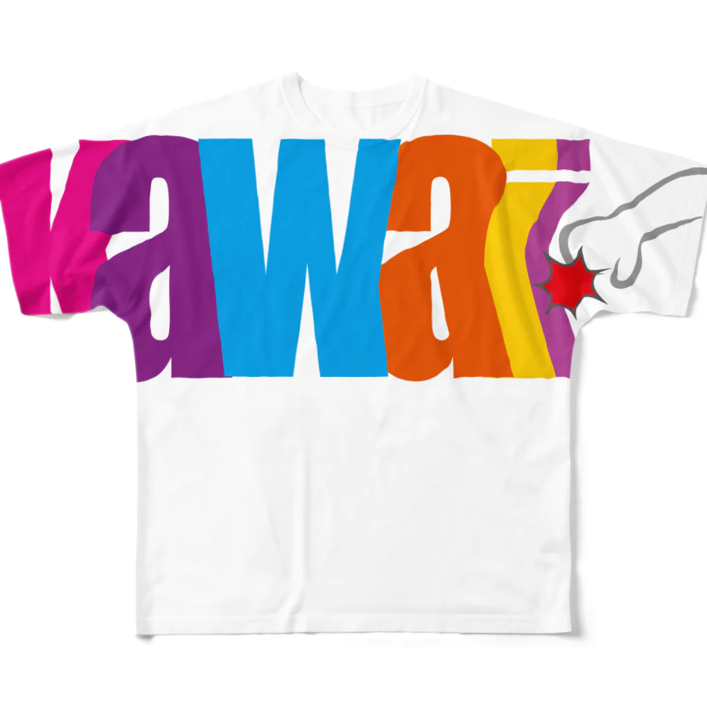 あまからくまからのKAWAII フルグラフィックTシャツ