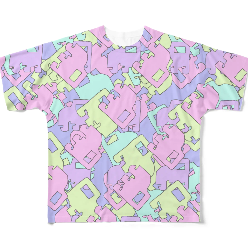 しまちゃんのミルキーカラーの50ブラケット    All-Over Print T-Shirt