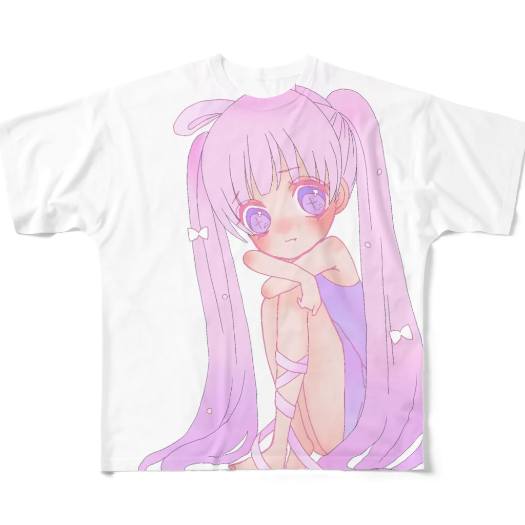 天の河ちゃるんの寂しくないないうさうる フルグラフィックTシャツ