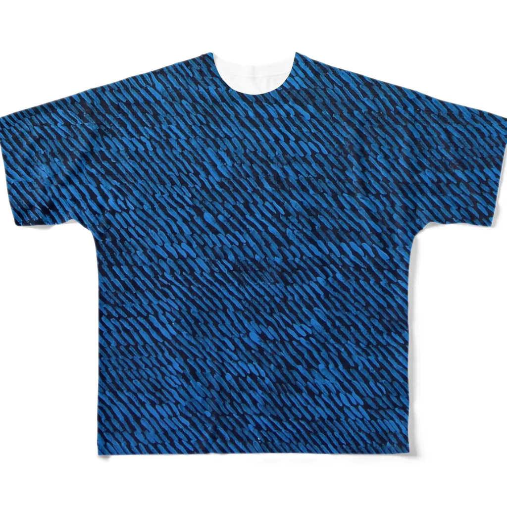 omuramの青柄 フルグラフィックTシャツ