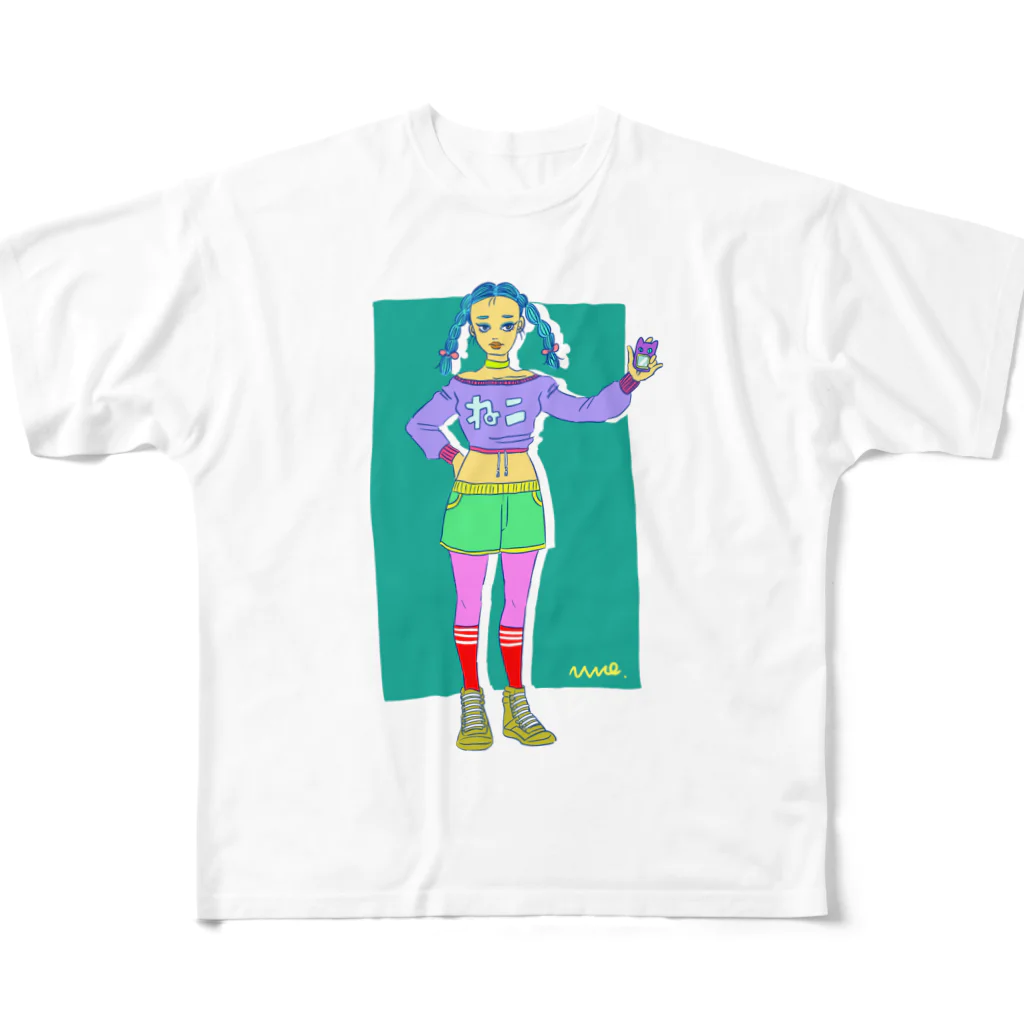 柳沢ユーヲのNeko suki フルグラフィックTシャツ