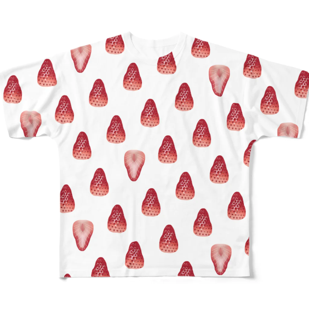 irodori-laboの苺の詰め合わせTシャツ All-Over Print T-Shirt