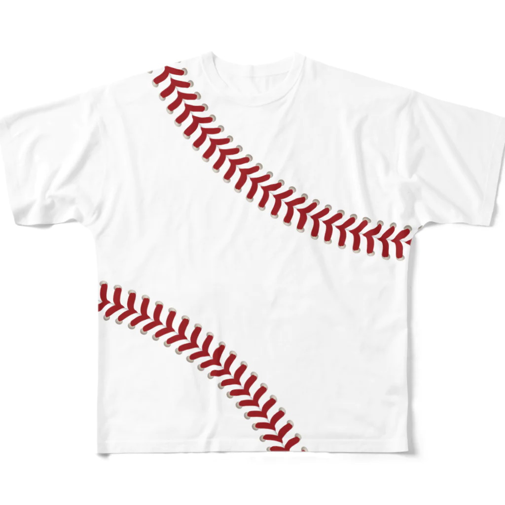 Baseball Buffの野球ボールなりきりTシャツ All-Over Print T-Shirt