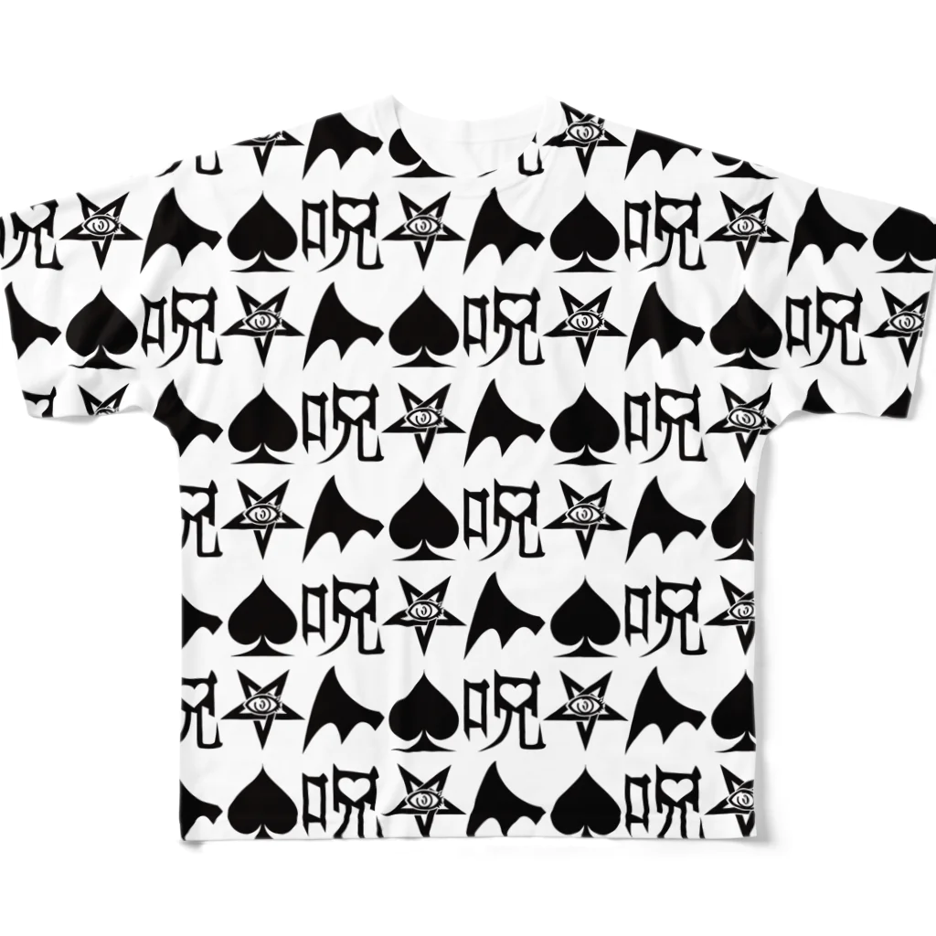 スペィドのおみせsuzuri支店のSPD_monograms All-Over Print T-Shirt