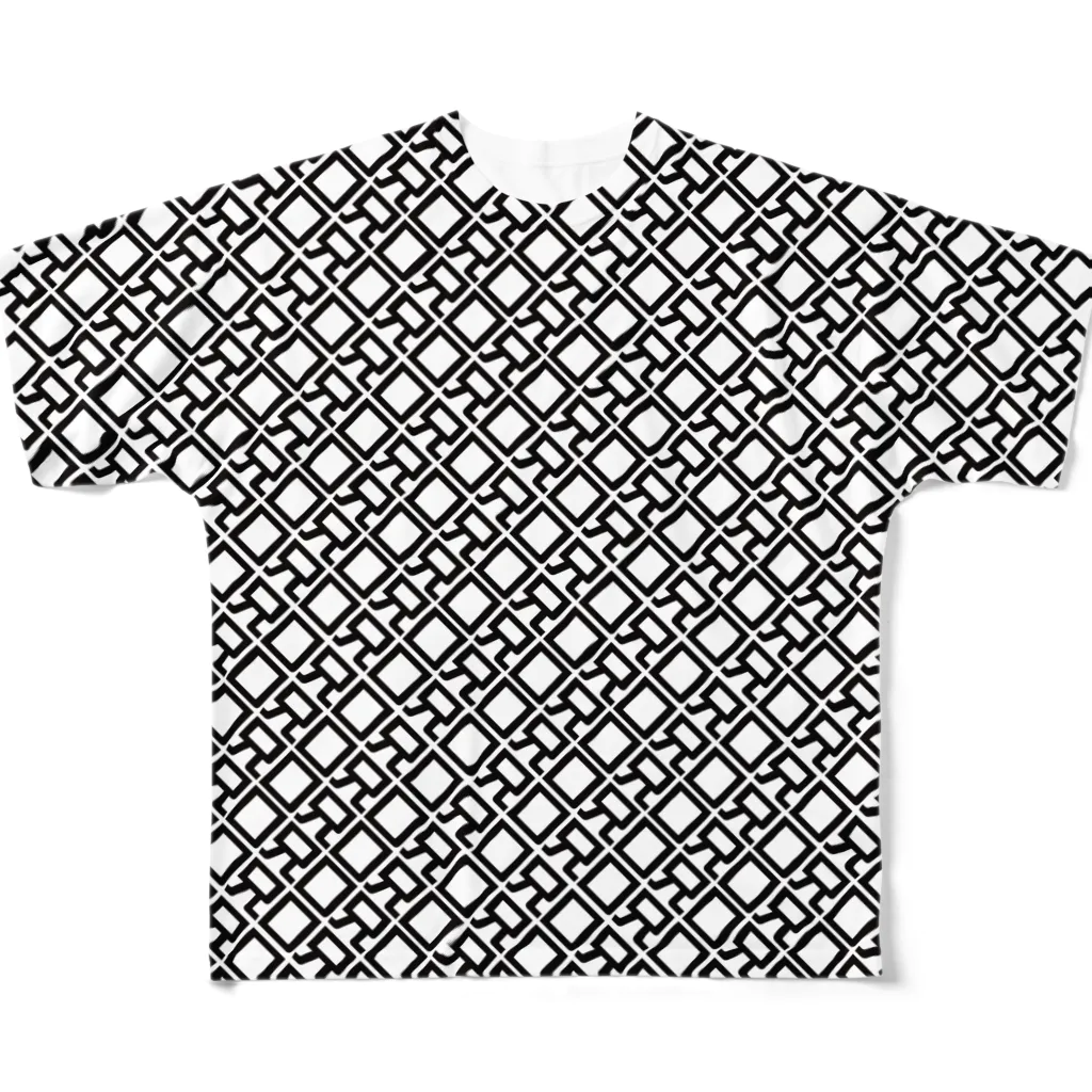 スペィドのおみせsuzuri支店のくちあに_monograms All-Over Print T-Shirt