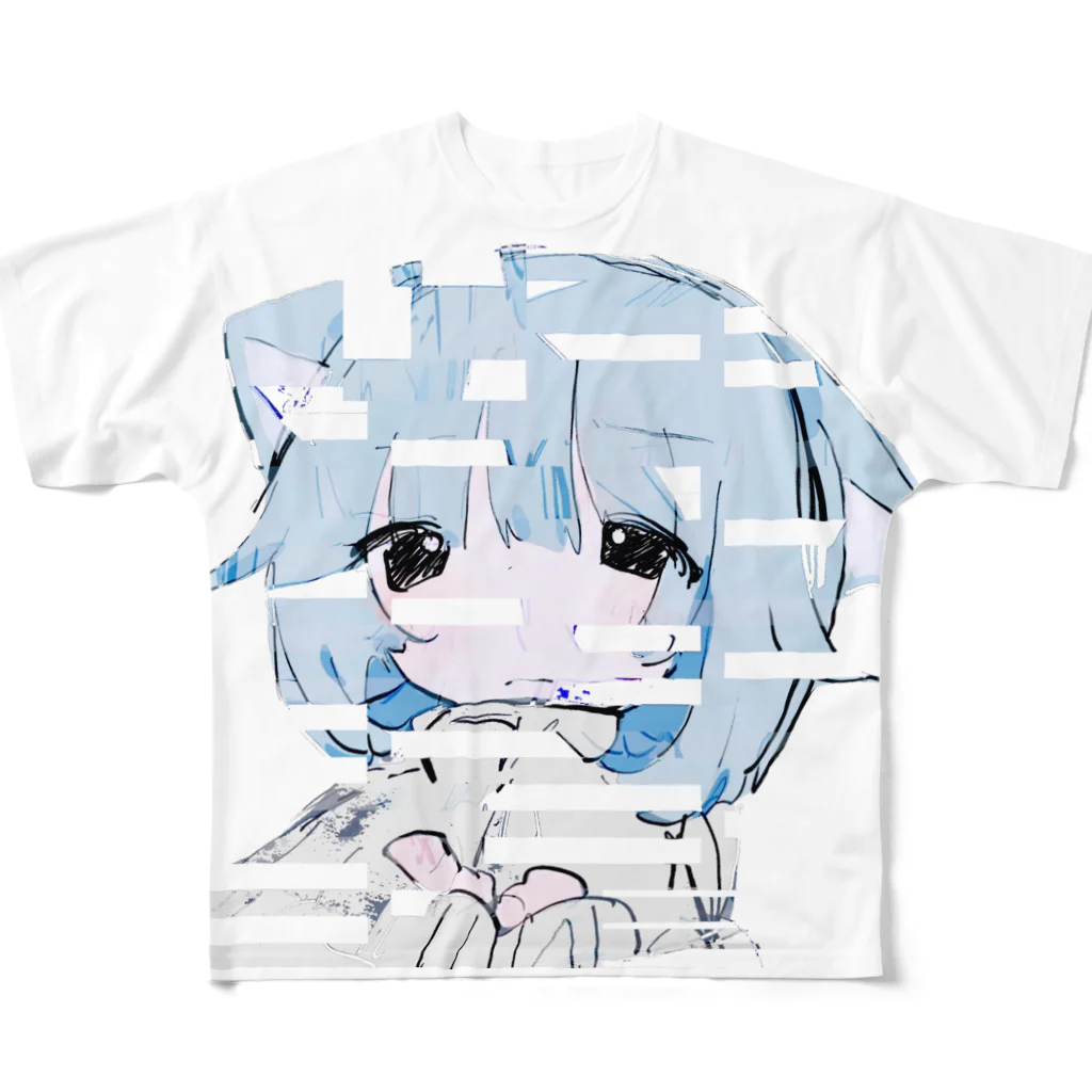 ゆーきんの絵ぐっずの朦朧（bug） フルグラフィックTシャツ