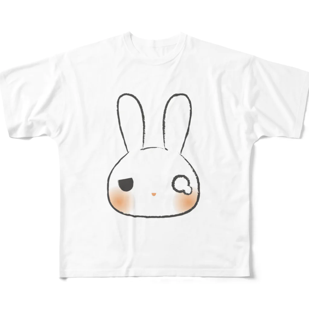 marscamelliaのぴえんうさぎ フルグラフィックTシャツ