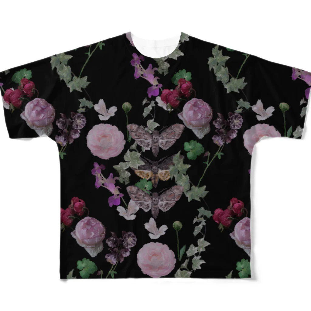 烏帽子 眇眼のらくえん All-Over Print T-Shirt