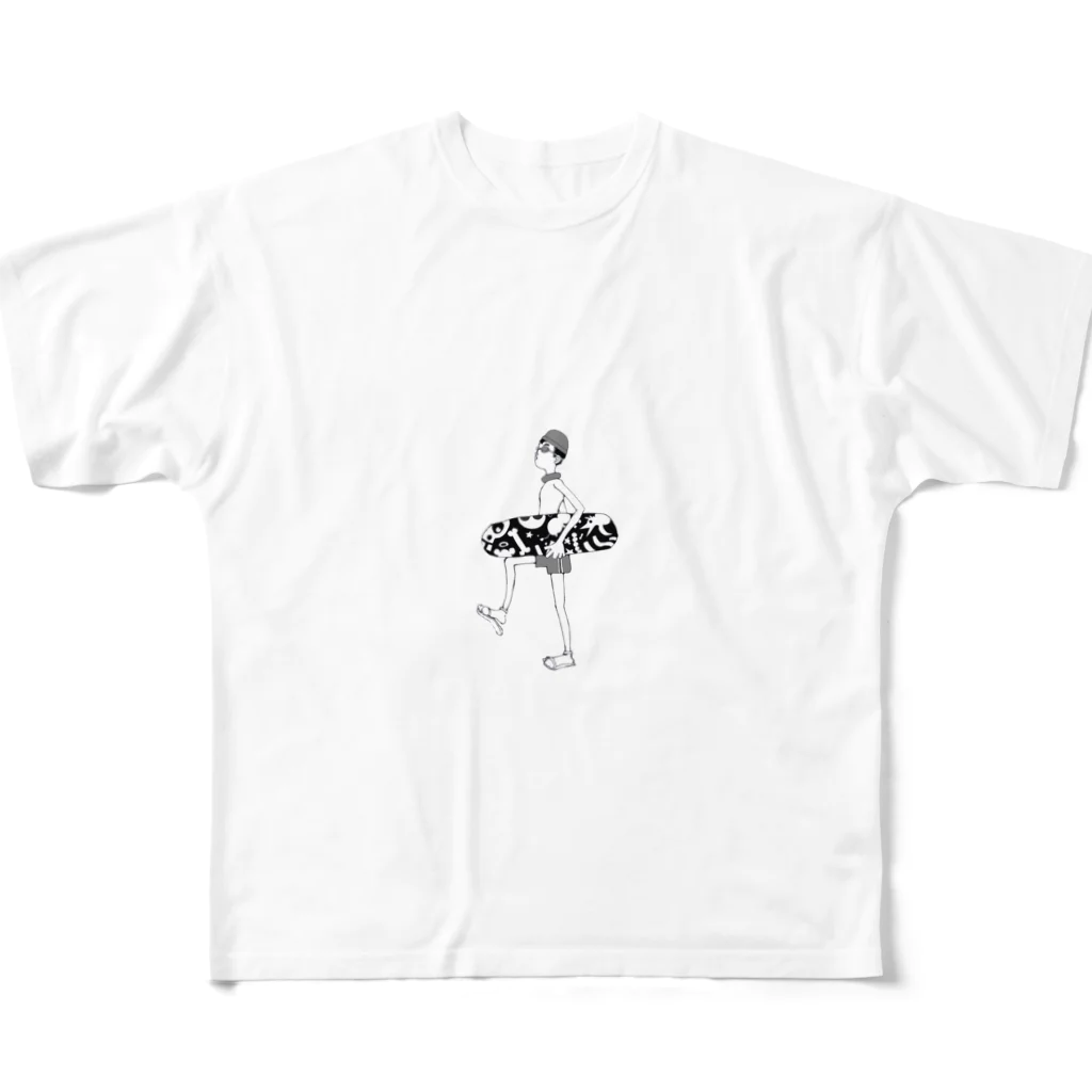 kenryo ai☆の今から海からプールに行きまーす！ All-Over Print T-Shirt