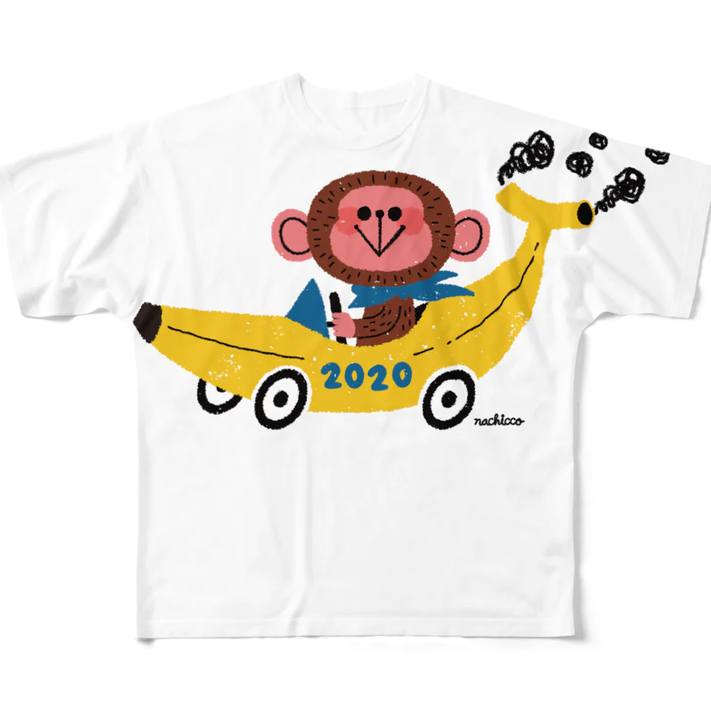 nachiccoのBANANA CAR GRAND PRIX All-Over Print T-Shirt