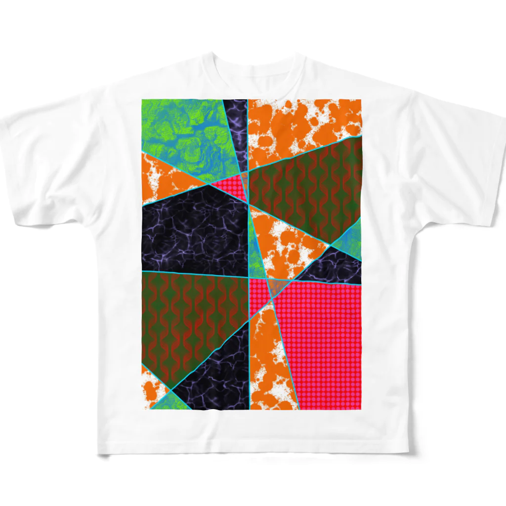 Kinaco69のポップなステンドグラス風 All-Over Print T-Shirt