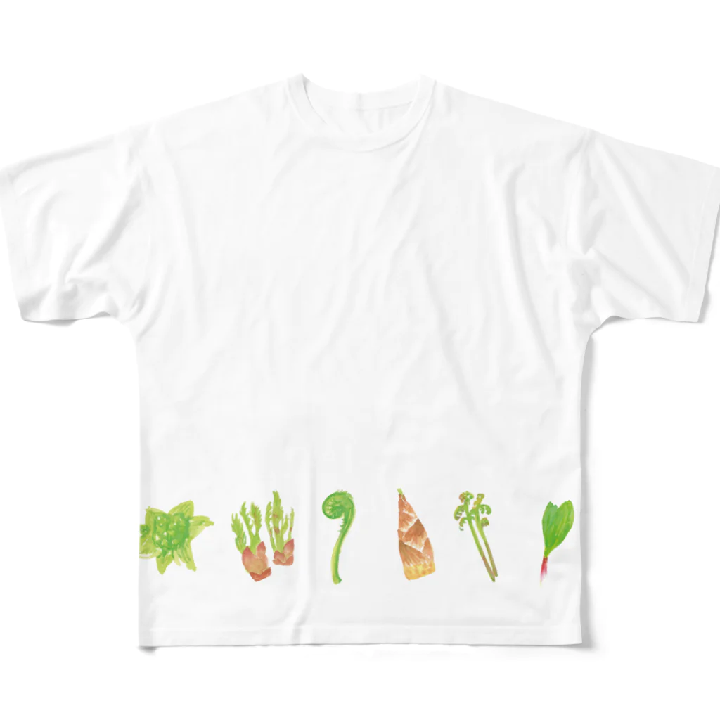 デネッカの山菜 All-Over Print T-Shirt