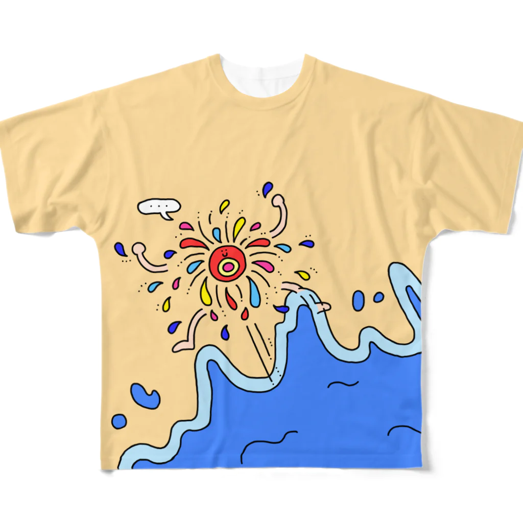 はるあたまの打ち上げられた花火 All-Over Print T-Shirt