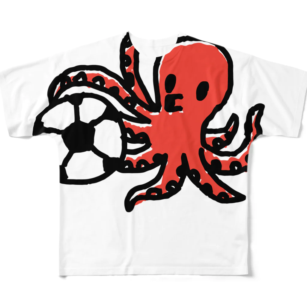 fancygraphicの タコサッカー01 フルグラフィックTシャツ