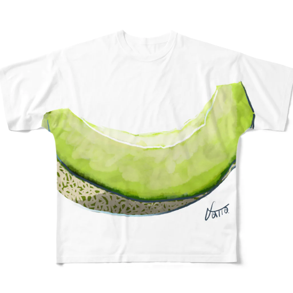 Mikaitohの贈答品メロン フルグラフィックTシャツ