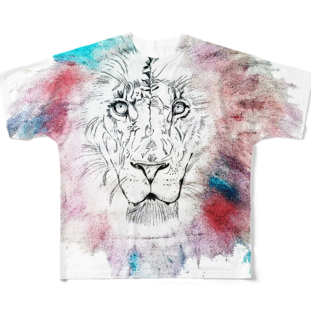 lifejourneycolorfulの百獣の王 All-Over Print T-Shirt