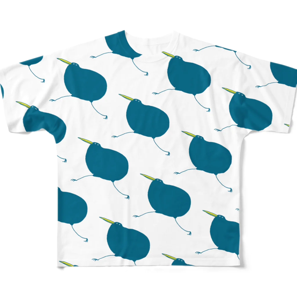くらきち ONLINE SHOPのキーウィ ブルー All-Over Print T-Shirt