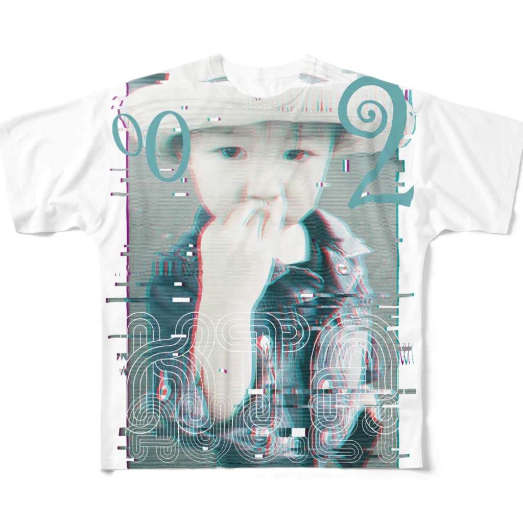 eseeのCool Glitch フルグラフィックTシャツ