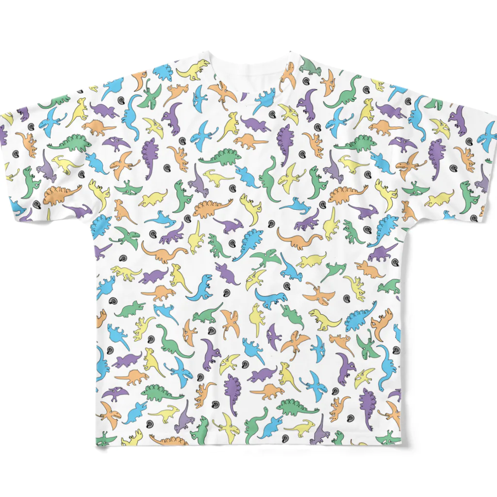 図鑑Tのスズリのきょうりゅういっぱい All-Over Print T-Shirt