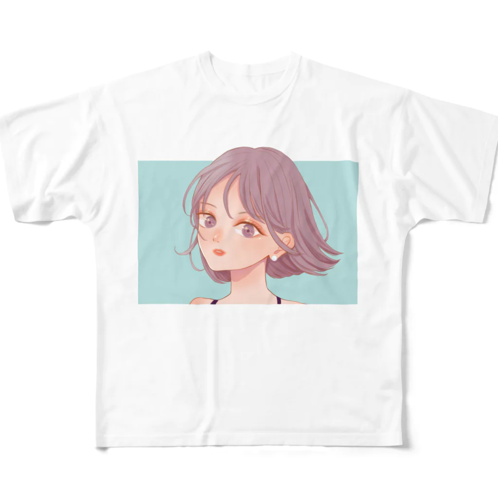 まやのGirl All-Over Print T-Shirt