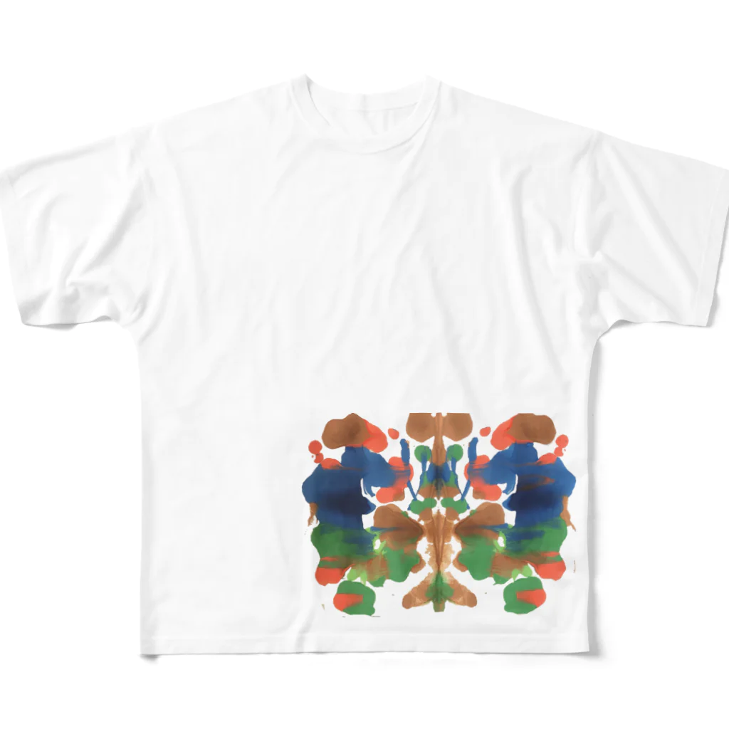 空に花もようのザリガニ All-Over Print T-Shirt