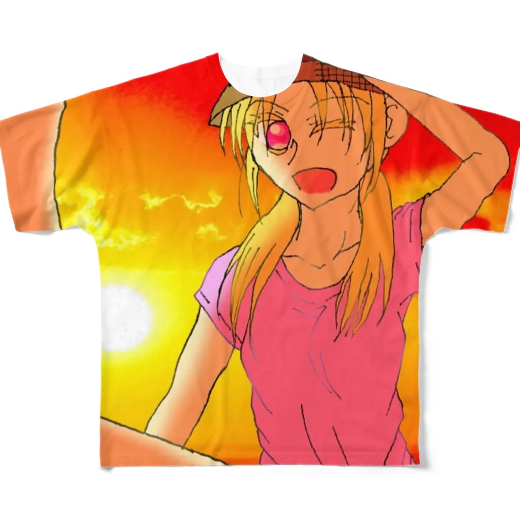 神在月ハルキの一部の夏の思い出 All-Over Print T-Shirt